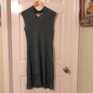 Vintage Hand Kintted Dress Gray